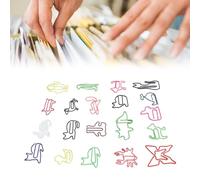 Kuuleyn 100 PCS Trombones de Forme Créative, Trombone en Métal, Trombones Colorés Mignons Mini Trombones en Métal Exquis pour Cartes d'Invitation de Fête Étudiants Enfants Cadeaux