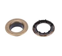 Kuuleyn 100 Set 18mm Reinforced Grommet Kit,Metal Brass Eyelet Kit,Brass Eyelet Inner Diameter Metal Grommet for Tarps Fabrics Leather (Antique Bronze)