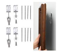 Kuuleyn 10pcs Adjustable Picture Hangers J Hooks,Mirror hanging set,Adjustable picture hooks,with 20 Nails for Mirrors Art Support Up to 100 Lbs