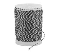 Kuuleyn 3 Couleurs 120 m de File de Serrage en Nylon Durable pour Les Fournitures de tir à cowstring (Blanc Noir)