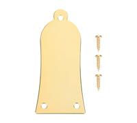 Kuuleyn 3 trous Couvercle de tige de treillis en métal, couvercle de remplacement en forme de cloche avec vis s'adapte à la plupart des guitares et basses électriques (Or)