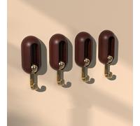 Kuuleyn 4 pièces crochet robuste, crochets muraux, mur adhésif capacité de charge de 2 kg cintre pliable rotatif pour salle de bain cuisine