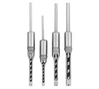 Kuuleyn 4pcs Square Hole Drill Bits 1 4 5 16 3 8 1 2 Wood Mortising Chisel Set Wood Drilling Hand Tools for Carpenter, Woodworking Bits