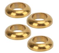 Kuuleyn 4pcs Titanium Alliage Joint de vélo Ensemble Haut de ténacité m6 Convexe Cache-cachette Entre espaceurs de Casque pour vélo de Montagne et vélo de Route coloré (Or)