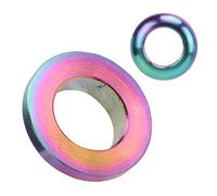 Kuuleyn 4pcs Titanium Alliage Joint de vélo Ensemble Haut de ténacité m6 Convexe Cache-cachette Entre espaceurs de Casque pour vélo de Montagne et vélo de Route coloré (Brillant; 3x2,6 mm)