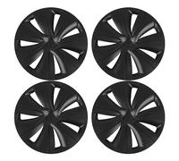 Kuuleyn 4pcs Wheel Hub Cap Model S Style S Remplacement de Protecteur de Bord de Roue 19 Pouces pour Modèle Y 2020 à 2023 (Noir Mat)