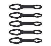 Kuuleyn 5 Clé universelle, clé universelle réglable à double extrémité, 5 pièces ouble extrémité de 8 mm à 22 mm, 160 mm de longueur en acier allié, clé universelle à (D Noir)