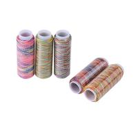 Kuuleyn 5 Spools Kit, 5pcs Multicolor Gradient Sewing Quilting Embroidery Thread Spools Garment Accessory (5pcs sold/mixed colors) (55+ 56+57+58+59 5 colors shipped in one package)