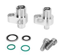 Kuuleyn AC Compressor Adapter Fittings,Aluminum LS Swap AC Compressor Fittings,8AN 10AN 451 1105 Compressor Adapter Replacement for Denso 10S17F 10S 20F Compressors