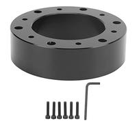 Kuuleyn Automotive Wheel adapters and spacers Application, Steering Wheel Tray Heighten Increased Pad, 1in Steering Wheel Spacer 6-Hole Hub Aluminum Alloy Heighten Increased Pad Ad