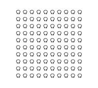 Kuuleyn Bandes de Cuisse de Poulet, 100 pièces 8 mm Anneaux de Jambe d'identification de Pigeons, Bandes de Volaille sans Mots Fournitures de Pigeons (Noire)