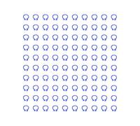 Kuuleyn Bandes de Cuisse de Poulet, 100 pièces 8 mm Anneaux de Jambe d'identification de Pigeons, Bandes de Volaille sans Mots Fournitures de Pigeons (Bleu foncé)