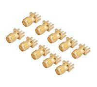 Kuuleyn Base Femelle SMA, connecteur SMA de Pas 1.6mm, séparateur SMA, 10 pièces en Laiton SMA Prise de Base Femelle Jack PCB Mount 50 Ohm connecteurs RF