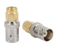 Kuuleyn BNC Femelle vers SMA Mâle Type RF Connecteur Coaxial Adaptateur Test Convertisseur 2 pcs