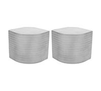 Kuuleyn Boat Corner Caps, Pontoon Boat Aluminum Corner Cap Casting, 2Pcs Pontoon Corner Cap Protective Sturdy High Strength Aluminum Boat Deck Corner Cap for 90° Rounded Corner