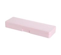 Kuuleyn Boîte à Crayons en Plastique, Trousse à Crayons Rigide, Trousse à Crayons en Plastique, boîte à stylos légère et Portable de Conception Simple pour la Papeterie des (Light Pink)