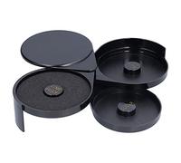 Kuuleyn Bordure en verre à 3 niveaux, plateau à cocktail, outil de barman en plastique ABS sûr pour le stockage du sucre, du sel, du jus de citron vert, de la maison, du bar, de