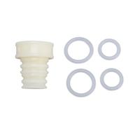 Kuuleyn Bottle Shower Spray Head, Portable Léger, Fixation de Bouteille à Eau en Plastique avec 4pcs Silicone Roches pour Les Voyages en Plein air Camping Randonnée (Couleur Lumineuse)