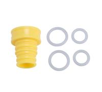 Kuuleyn Bottle Shower Spray Head, Portable Léger, Fixation de Bouteille à Eau en Plastique avec 4pcs Silicone Roches pour Les Voyages en Plein air Camping Randonnée (Jaune)