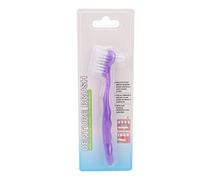 Kuuleyn Brosse de Nettoyage de Fausses Dents, Brosse à Dents pour l'élimination de la saleté de la Plaque, Brosse à Dents Souple Portable Double Face pour Personnes âgées pour Les (Violet)
