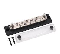 Kuuleyn Bus Bar Blocs de Distribution d'alimentation, 10 Voies de Distribution d'alimentation Barre de Bus M6 Studs Haute conductivité électrique avec Couverture de Protection