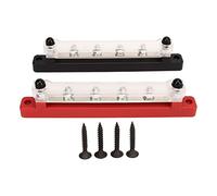 Kuuleyn Bus Bar Blocs de Distribution d'alimentation, 2pcs DC12V-48V 150A Bloc de Distribution d'alimentation 6 Crajout M6 Barbuler la Barre de Batterie pour Voiture