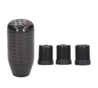 Kuuleyn Car Shift Knob Gear Lever Carbon Fiber Gear Shift Knobs 5 Gears Black Comfortable Touch Smooth Surface Replacement For