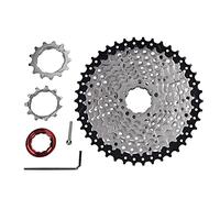 Kuuleyn Cassette de vélo 10 Vitesses, Conception évidée pignon de Cassette de Roue Libre de vélo 10 Vitesses 11-42T Accessoire de Remplacement de vélo adapté pour Shimano, SRAM