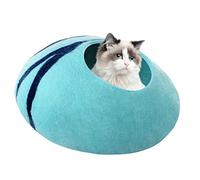 Kuuleyn Cat Cave,Premium Felt Cat Bed for Indoor,Cave Bed Artificial Wool Comfortable Warm Hideout Pet Kitten Dome for Indoor