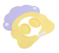 Kuuleyn Chapeau de Bain, Bonnet de Lavage de Cheveux de Protection d'oreille imperméable réglable en Silicone pour Enfants Adultes Utilisation de Douche à Domicile