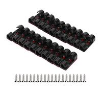 Kuuleyn Clips de câble, serre-câbles, 20 pièces serre-fil auto-adhésif ligne câble pince boucle attache organiseur de bureau (Noire)