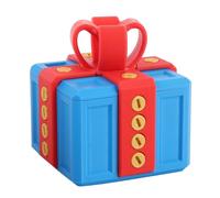Kuuleyn Coffret Cadeau de Noël Surprise et drôle Boîte Cadeau ennuyeuse avec vis Nouveauté Boîte Cadeau drôle imprimée en 3D pour Ranger des Jouets Décorations de Vacances (Blue Red)