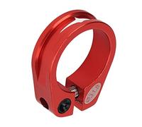 Kuuleyn Collier de serrage de selle de vélo, collier de serrage de selle de vélo, collier de serrage de tige de selle de vélo 31,8 mm, conception creuse, collier de serrage de (Rouge)