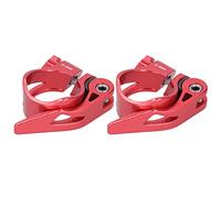 Kuuleyn Collier de serrage de tige de selle de vélo, 2 pièces C73 en alliage d'aluminium 31,8 mm Clip de tige de selle à dégagement rapide pour vélo de montagne Collier de serrage (Rouge)