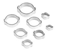 Kuuleyn Colliers de Serrage, Clip de Tuyau, Attache de Tuyau, 10 pièces Collier de Serrage à Deux Oreilles en Acier Inoxydable plaqué Zinc 5-23 mm pour Tube de Tuyau d'essence Fule(20-23MM)