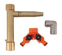Kuuleyn Coupling Valve Key Set, G1 Male Male en Laiton Coupleur Rapide Coupleur de soupape, Outil d'irrigation pour Le Jardin de la Cour