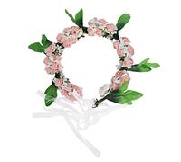 Kuuleyn Couronne de Fleurs artificielles, Guirlande de Couronne, Accessoires pour Cheveux de Fille, Fournitures de Mariage, Couvre-Chef de mariée réglable, décoration d'événement,