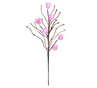 Kuuleyn Décorations de Saint-Valentin Tiges de Pics Floraux, Branches en Forme de cœur de Baies, Branches en Forme de cœur de la Saint-Valentin (achat en Paquets de 5) (Rose)