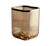 Kuuleyn Desktop Trash Can Container For Desk Office Cream White (Black) | plastic construction | Small footprint | Open top waste cavity | Lightweight build | Suits desk and office workstation areas