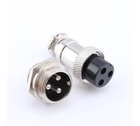 Kuuleyn Docking Style Circular Adapter Male Female Plug Socket, 1set GX16 3Pins Screw Type Electrical Aviation Plug Socket Connector New