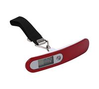 Kuuleyn Échelle numérique, 1pc Portable Voyage Poids Suspendu Balance de Bagage numérique de Haute précision écran LCD 50Kg/10G pour Voyager(Rouge + Bande)