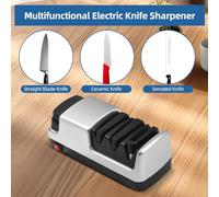 Kuuleyn Electric Cutter Shargeeror 4 in 1 Kitchen Kitchen Crinets Shargeing System with Diamond Abrasifs Affûtage rapide Polifage pour la cuisine Scisé Cutter Cutter en céramique (Brancher e006r)