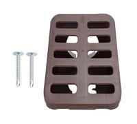 Kuuleyn Émetteur de Drainage escamotable, Couvercle de Drainage extérieur, Grille de Drainage de Cour coudée Robuste en PP, Grille de Drainage à Onglet Robuste pour Tuyau (Brun)