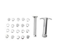 Kuuleyn Ensemble de pistolet d'extrudeuse d'argile à 19 disques, extrudeuse à main en alliage de zinc, outil de sculpture artisanal complet avec buses interchangeables pour argile