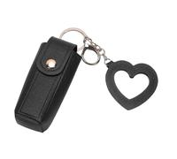 Kuuleyn Étui à Rouge à Lèvres avec Miroir pour Sac à Main Étui de Rouge à Lèvres en Cuir PU Porte-clés Organisateur de Voyage à Manches Portables pour Femmes (Noire)