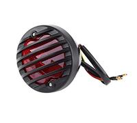 Kuuleyn Feu arrière de frein, feu arrière de moto rond noir pour Scooters Bobber Chopper ATV