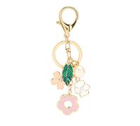 Kuuleyn Fleur Porte-clés Breloque pour Sac Sac à Main Porte-clés Mignon Voiture Porte-clés Accessoires en Alliage de Zinc Sac Pendentif pour Femmes Filles