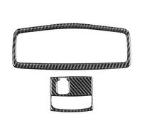 Kuuleyn Garniture de lampe de lecture, 2 pièces de garniture de cadre de lampe de lecture de toit avant, couvercle en fibre de carbone adapté pour Lancer 2008-2016 (Sans puits de lumière)