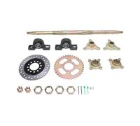 Kuuleyn Go Kart Kit d'essieu arrière (24 pouces), comprend un pignon, un moyeu de disque de frein et un ensemble d'essieu arrière, adapté pour 50 à 150 conversions de VTT DIY