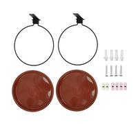 Kuuleyn Grande mangeoire à Corbeaux montée sur Arbre, mangeoire à Oiseaux montée sur Arbre, Bol de Bain pour Oiseaux avec Anneau en métal Robuste pour terrasse d'arrière-Cour (2 Töpfe und 2